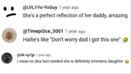 Fans reacted to Hailie's response to Houdini (Image via YouTube / @LVL1Yo-YoGuy / @Timepi3ce_3001 / @Ok-vp7jp)
